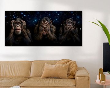 Three wise monkeys by Luc de Zeeuw