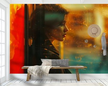 Reflectie | Melancholisch portret in panoramaformaat van Frank Daske | Foto & Design