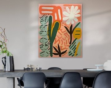 Super kleurrijk abstract schilderij met moderne vormen en lijnen van Studio Allee