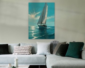 Sailing at sea v2 by Timba Art