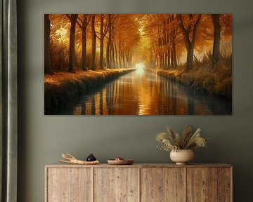 Wasserweg im Herbst