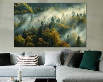 Wald im Morgenlicht
