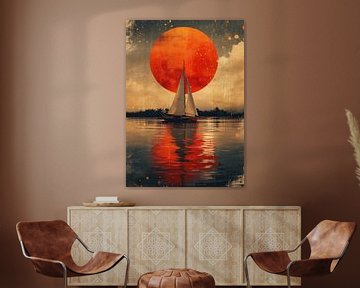 Sailboat Sea Maritime Moon Shipping