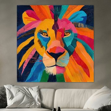 Löwe Poster Print Bunt