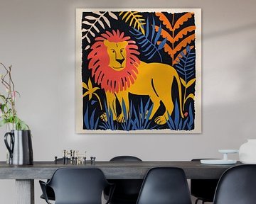 Poster lion impression d'art sur Niklas Maximilian