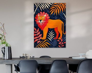 Poster lion impression d'art sur Niklas Maximilian