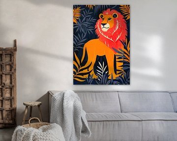 Poster lion impression d'art sur Niklas Maximilian