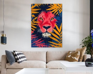 Poster lion impression d'art sur Niklas Maximilian
