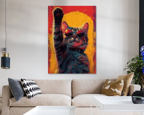 Voorbeeld van het werk in een kamer