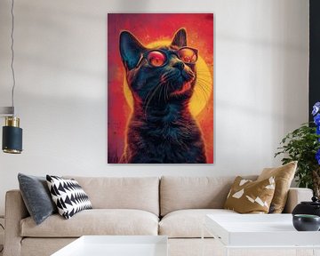 Cat Pop Art "Zonnebril" van Niklas Maximilian