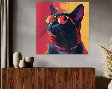 Cat Pop Art "Zonnebril" van Niklas Maximilian