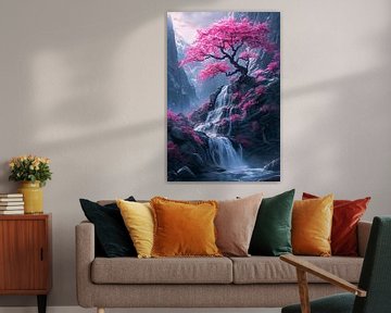 Roze Bonsai boom van haroulita