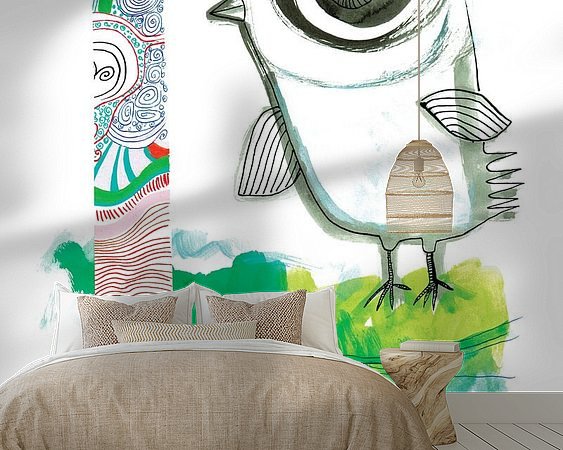 Voorbeeld van het werk in een kamer