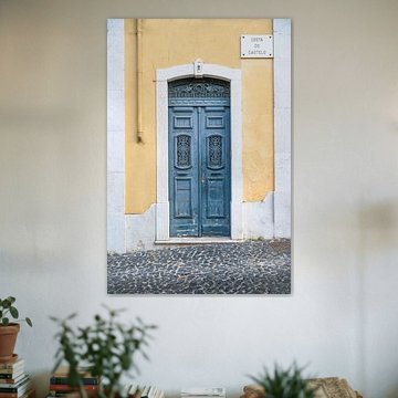 The blue door #2, Alfama, Lisbon, Portugal - street and travel photography