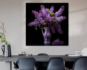 Fleur de lilas dans un vase sur TheXclusive Art