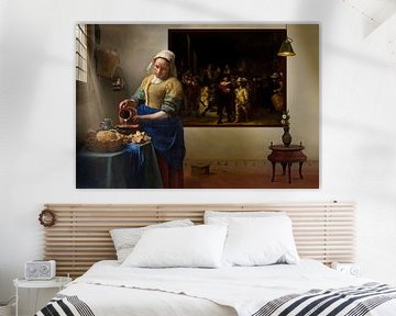 The Milkmaid and the Night Watch by Digital Art Studio