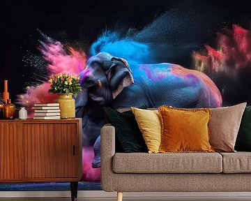 Olifant in het kleuren Woud