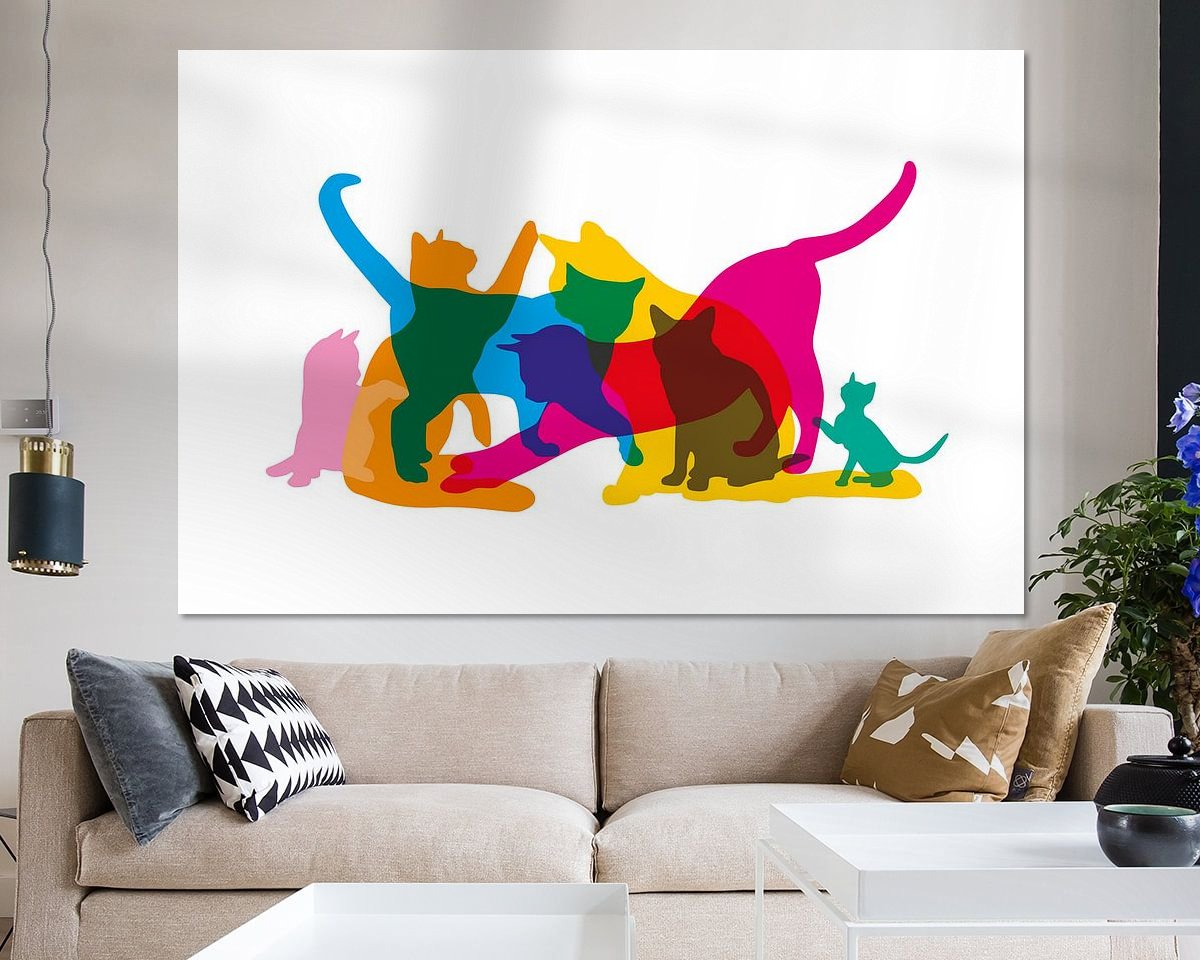 Voorbeeld van het werk in een kamer
