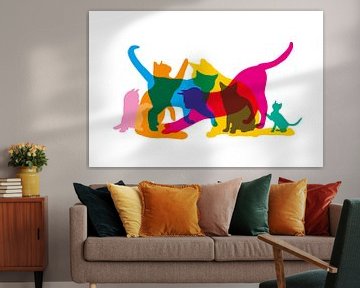 Cats – Digital Art von Harry Hadders