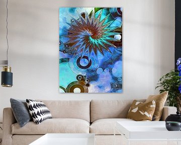 Abstract spiral star with discs by Quinta Mandala