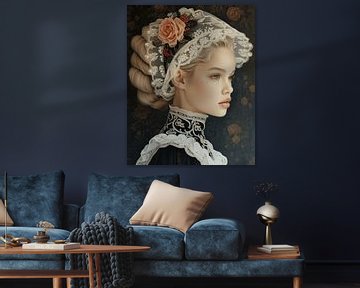 Portrait Fine Art "Zeeland girl in modern style&quot ; sur Carla Van Iersel