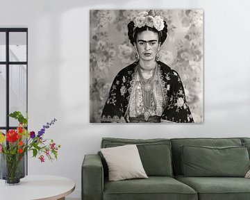 Frida Poster Print Zwart Wit van Niklas Maximilian