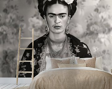 Frida Poster Print Black and White by Niklas Maximilian