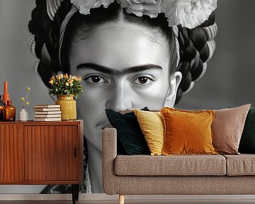 Frida Poster Print Black and White by Niklas Maximilian