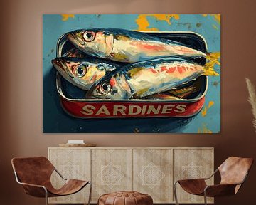 Sardines en conserve colorées sur Studio Allee