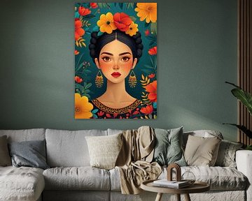 Frida Poster Kunstdruck von Niklas Maximilian