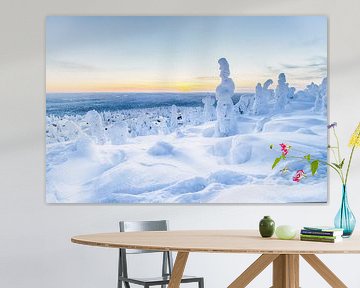 Blue winter landscape in Finland by Menno Schaefer