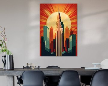 New York Art Deco Poster by Niklas Maximilian