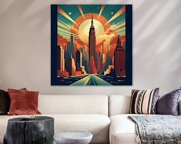 Art Deco New York Poster Print sur Niklas Maximilian