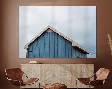 Strandhuisje aan de kust van Blond Beeld