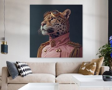 Pink Army Jaguar by Rene Ladenius Digital Art