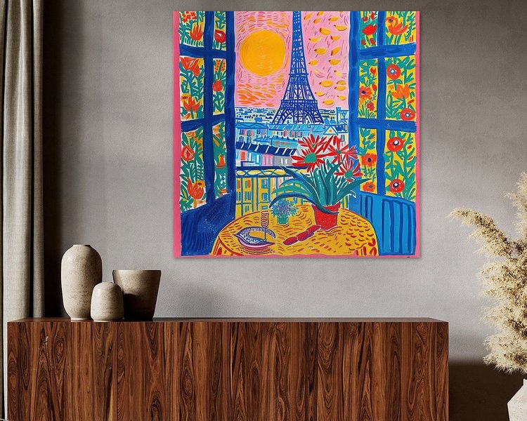 Voorbeeld van het werk in een kamer