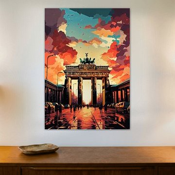 Berlin Brandenburg Gate Pop Art by Niklas Maximilian