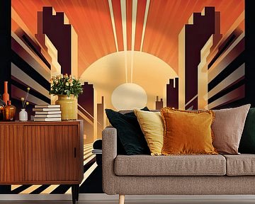 Art Deco Car Poster by Niklas Maximilian