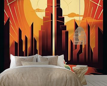 Art Deco Car Poster by Niklas Maximilian