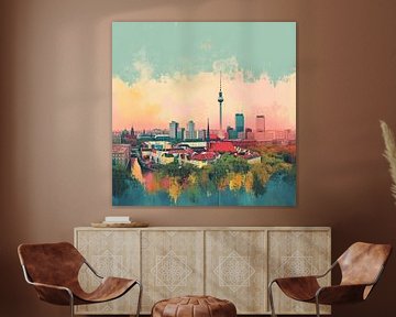 Berlin Skyline Poster Print sur Niklas Maximilian