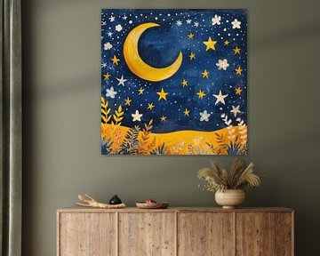 Mond Sterne Nacht Sternenhimmel von Niklas Maximilian