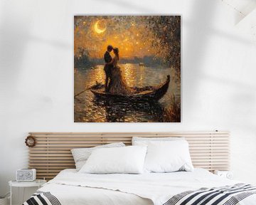 Nacht Romanze, Mond, inspiriert von Monet von Niklas Maximilian