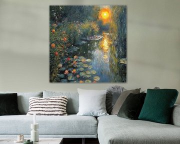 Night Romance, Moon, inspired by Monet by Niklas Maximilian