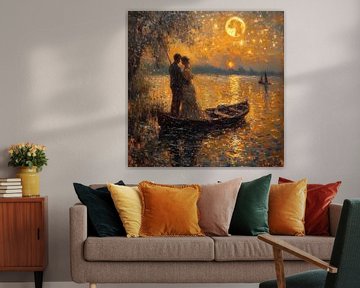 Night Romance, Moon, inspired by Monet by Niklas Maximilian