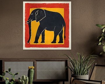 Elefant Afrika Poster Druck von Niklas Maximilian
