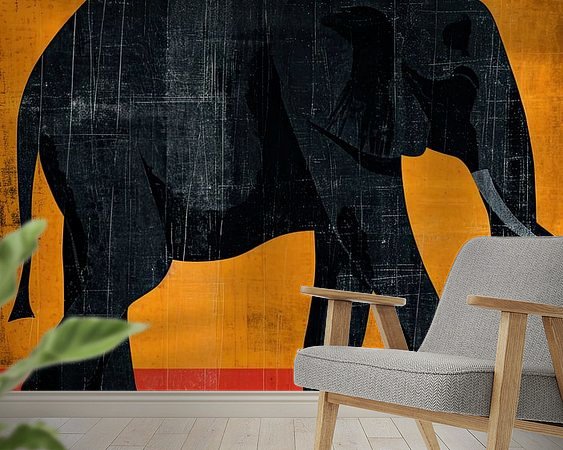 Voorbeeld van het werk in een kamer