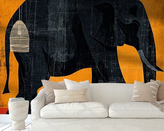 Voorbeeld van het werk in een kamer