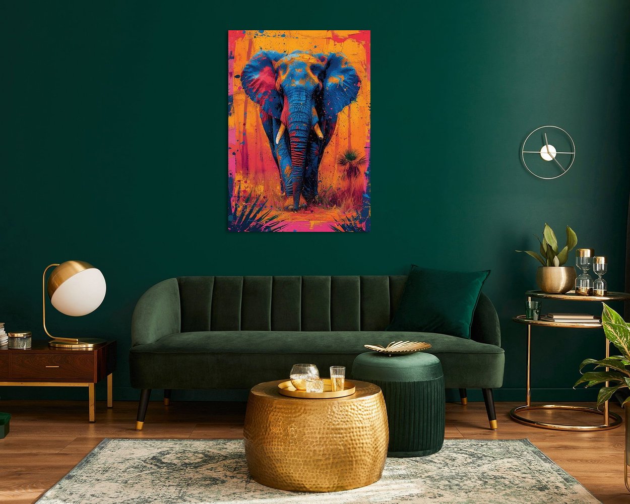 Voorbeeld van het werk in een kamer