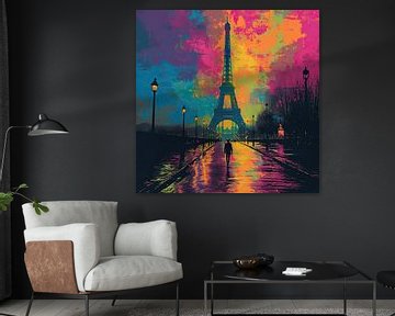 Paris Eiffel Tower France Pop Art by Niklas Maximilian