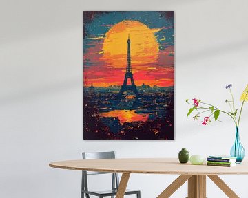 Paris Eiffel Tower France Pop Art by Niklas Maximilian